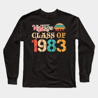 Vintage Class Of 1983 Classic Retro Birthday Gift Men Women Long Sleeve T-Shirt